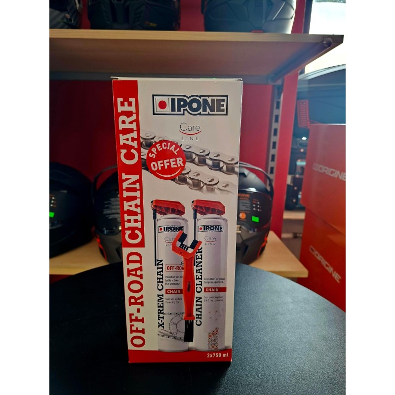 IPONE OFF ROAD CHAIN CARE ZESTAW DO CZYSZCZENIA I SMAROWANIA ŁAŃCUCHA ZE SZCZOTKĄ