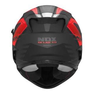 NOX KASK INTEGRALNY (FULL FACE) Z BLENDĄ N304S CARVER KOLOR CZARNY/CZERWONY MAT ROZMIAR M