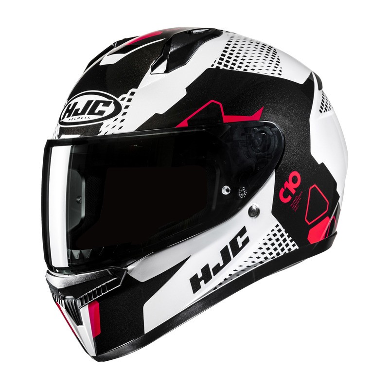 KASK MOTOCYKLOWY HJC C10 ASPA WHITE BLACK L