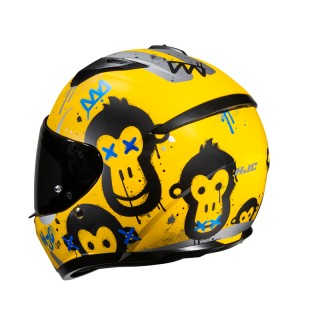 KASK MOTOCYKLOWY HJC C10 GETI YELLOW SILVER S