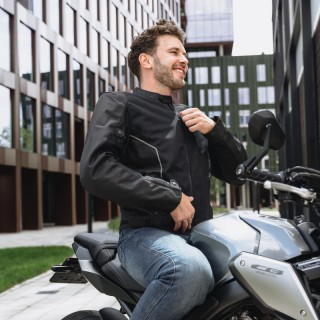 KURTKA MOTOCYKLOWA TEKSTYLNA REBELHORN WAVE BLACK S