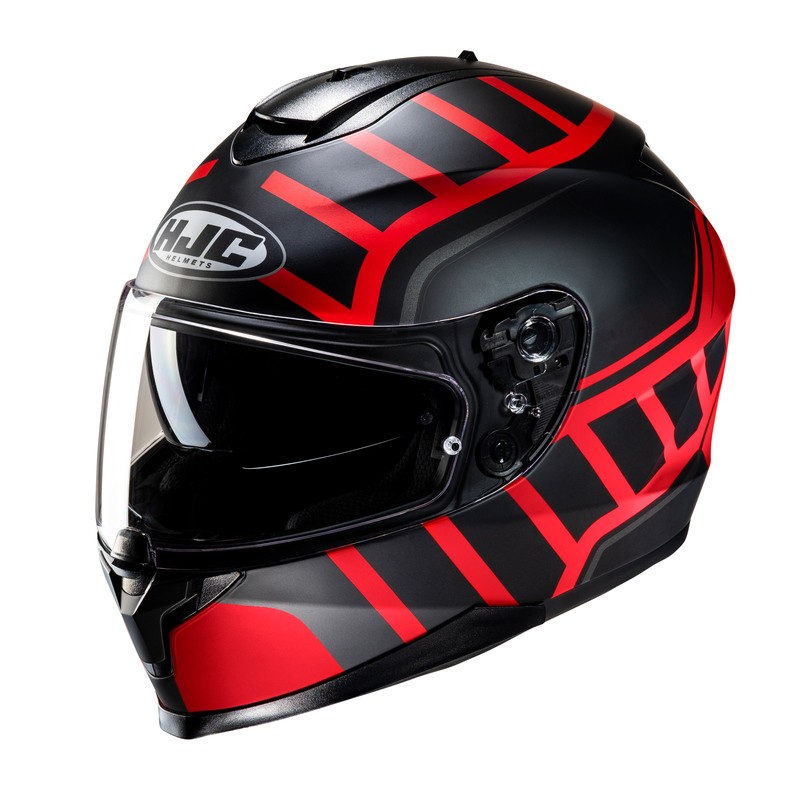 KASK MOTOCYKLOWY HJC C70N HOLT BLACK RED S