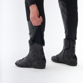 SPODNIE MOTOCYKLOWE SKÓRZANE REBELHORN VELOCE BLACK WHITE 56