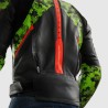 KURTKA MOTOCYKLOWA SKÓRZANA REBELHORN VELOCE CAMO BLACK GREEN FLUO RED 52