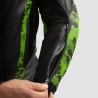 KURTKA MOTOCYKLOWA SKÓRZANA REBELHORN VELOCE CAMO BLACK GREEN FLUO RED 56