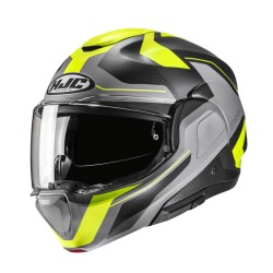 KASK MOTOCYKLOWY HJC F100 BIOS GREY YELLOW L