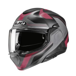 KASK MOTOCYKLOWY HJC F100 BIOS PINK GREY S