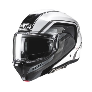 KASK MOTOCYKLOWY HJC F100 REFF GREY WHITE S