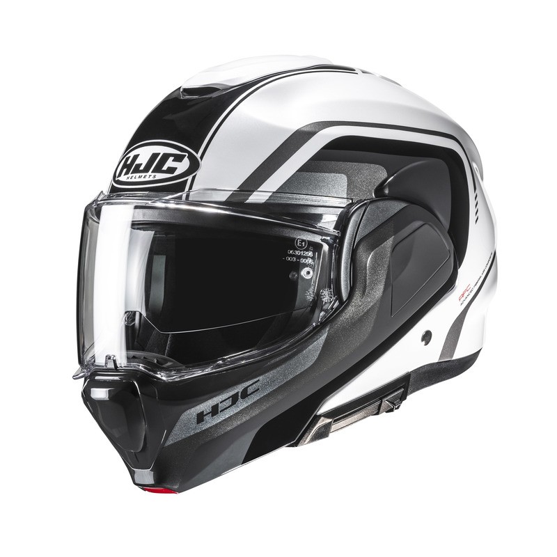 KASK MOTOCYKLOWY HJC F100 REFF GREY WHITE M