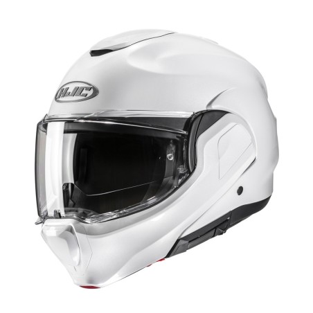KASK MOTOCYKLOWY HJC F100 SOLID PEARL WHITE M