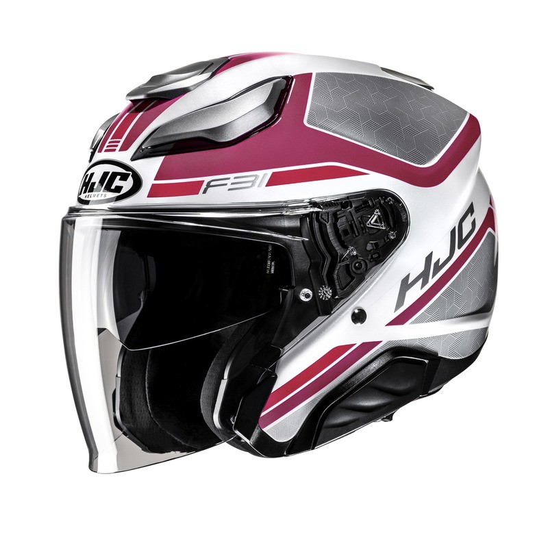 KASK MOTOCYKLOWY HJC F31 CERON PINK GREY M