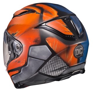 KASK MOTOCYKLOWY HJC F70 DEATHSTROKE DC COMICS BLUE ORANGE XXL