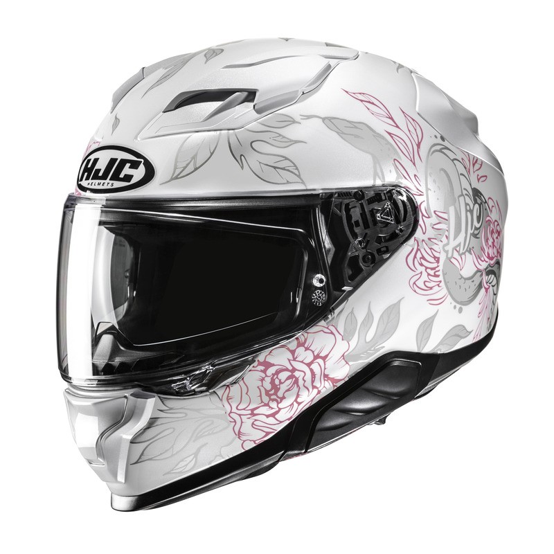 KASK MOTOCYKLOWY HJC F71 ELIZ WHITE PINK M
