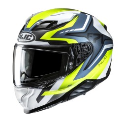 KASK MOTOCYKLOWY HJC F71 FES YELLOW BLUE S