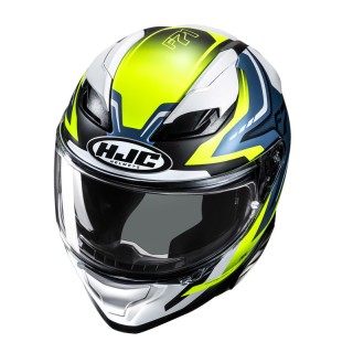 KASK MOTOCYKLOWY HJC F71 FES YELLOW BLUE S