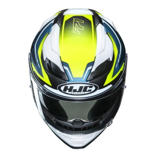 KASK MOTOCYKLOWY HJC F71 FES YELLOW BLUE S