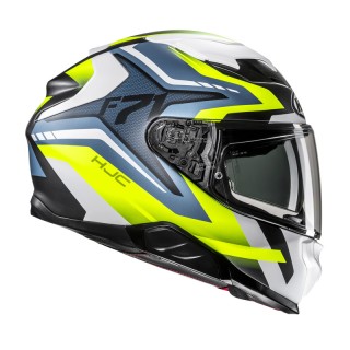 KASK MOTOCYKLOWY HJC F71 FES YELLOW BLUE S