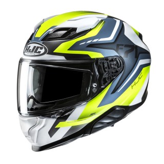 KASK MOTOCYKLOWY HJC F71 FES YELLOW BLUE XL
