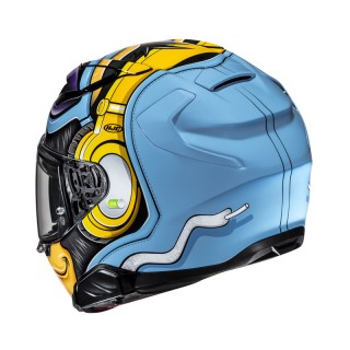 KASK MOTOCYKLOWY HJC F71 MONKEY DJ BLUE ORANGE XS