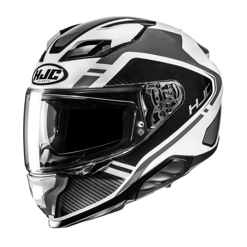 KASK MOTOCYKLOWY HJC F71 TOZZ BLACK/WHITE S