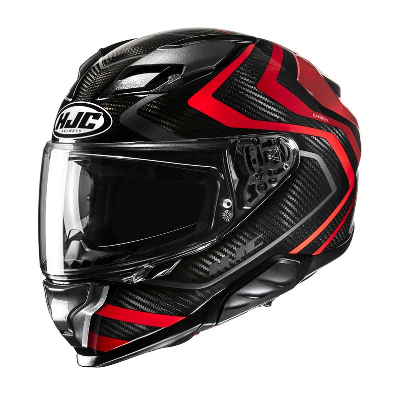 KASK MOTOCYKLOWY HJC F71 CARBON NEVIO BLACK RED S