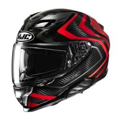 KASK MOTOCYKLOWY HJC F71 CARBON NEVIO BLACK RED L