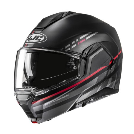 KASK MOTOCYKLOWY HJC I100 SYSMA BLACK RED M