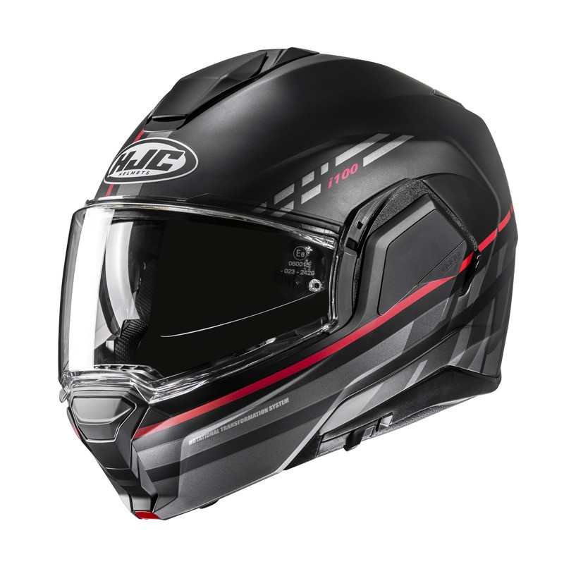 KASK MOTOCYKLOWY HJC I100 SYSMA BLACK RED XL