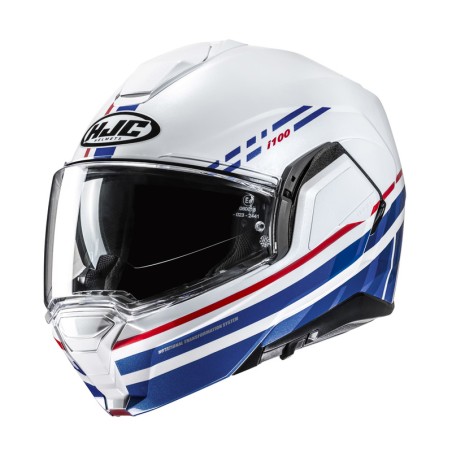 KASK MOTOCYKLOWY HJC I100 SYSMA WHITE BLUE M