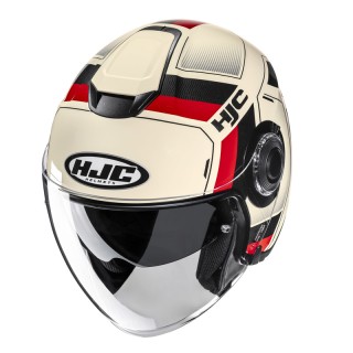 KASK MOTOCYKLOWY HJC I40N VELU BEIGE RED S