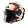 KASK MOTOCYKLOWY HJC I40N VELU BEIGE RED L