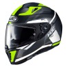 KASK MOTOCYKLOWY HJC I70 ELIM BLACK FLO GREEN XS