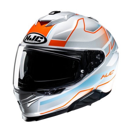 KASK MOTOCYKLOWY HJC I71 IORIX SILVER ORANGE M