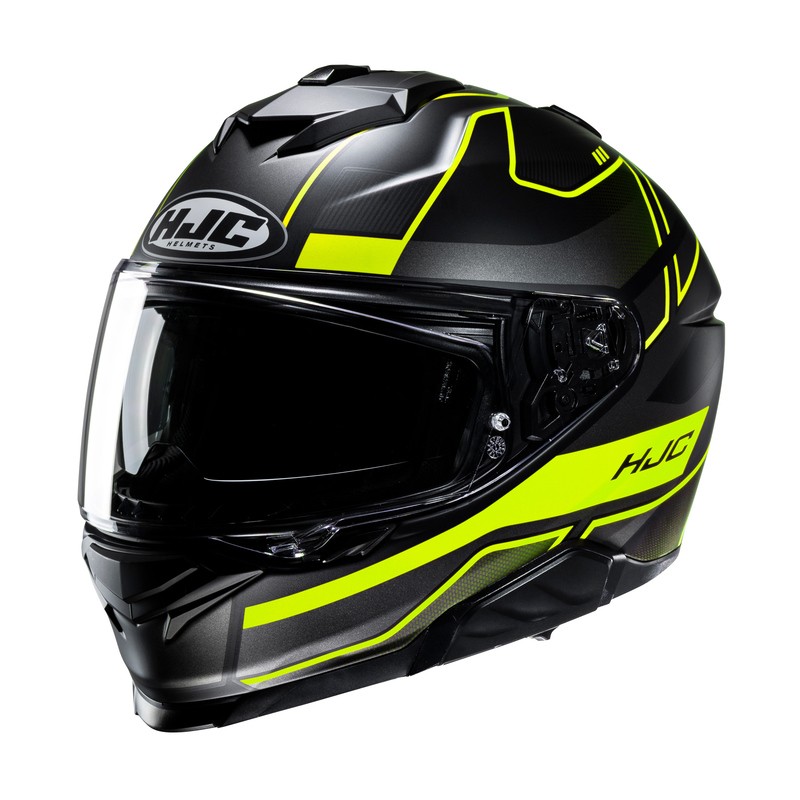 KASK MOTOCYKLOWY HJC I71 IORIX BLACK YELLOW M