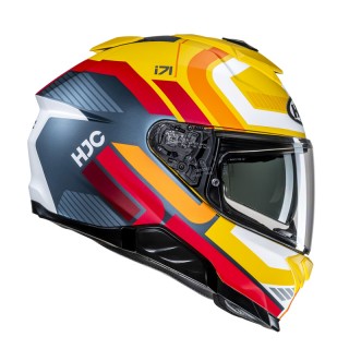 KASK MOTOCYKLOWY HJC I71 VIZ YELLOW RED S