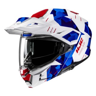 KASK MOTOCYKLOWY HJC I80 ROKI WHITE BLUE XXL