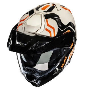 KASK MOTOCYKLOWY HJC I80 VELLY BLACK BEIGE S