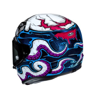 KASK MOTOCYKLOWY HJC RPHA12 KRAKEN WHITE BLUE XS