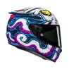 KASK MOTOCYKLOWY HJC RPHA12 KRAKEN WHITE BLUE L