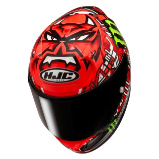 KASK MOTOCYKLOWY HJC RPHA12 QUARTARARO REPLICA 2 RED BLACK M