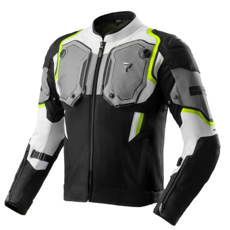 KURTKA MOTOCYKLOWA TEKSTYLNA REBELHORN BORG 2 BLACK GREY FLUO YELLOW M