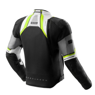KURTKA MOTOCYKLOWA TEKSTYLNA REBELHORN BORG 2 BLACK GREY FLUO YELLOW XL