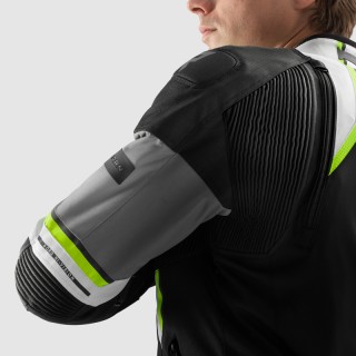 KURTKA MOTOCYKLOWA TEKSTYLNA REBELHORN BORG 2 BLACK GREY FLUO YELLOW S