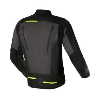 KURTKA MOTOCYKLOWA TEKSTYLNA REBELHORN BORG BLACK DARK GREY FLUO YELLOW S