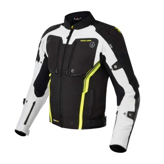 KURTKA MOTOCYKLOWA TEKSTYLNA REBELHORN BORG BLACK GREY FLUO YELLOW XS