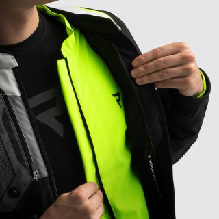 KURTKA MOTOCYKLOWA TEKSTYLNA REBELHORN BORG 2 BLACK GREY FLUO YELLOW XXL