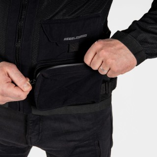 KURTKA MOTOCYKLOWA TEKSTYLNA REBELHORN BRUTALE BLACK 7XL