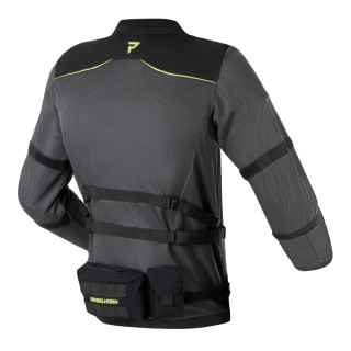 KURTKA MOTOCYKLOWA TEKSTYLNA REBELHORN BRUTALE DARK GREY BLACK FLUO YELLOW XL