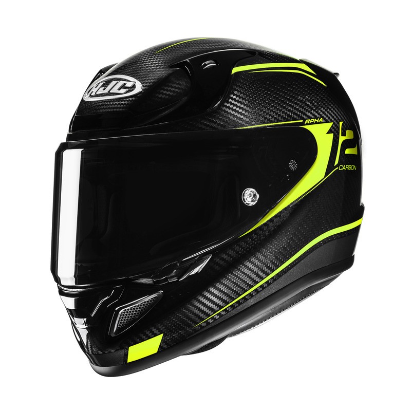 KASK MOTOCYKLOWY HJC RPHA12 CARBON KERES BLACK YELLOW S