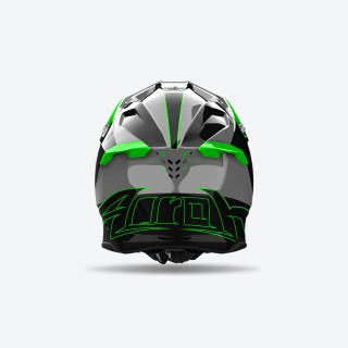 AIROH KASK CROSS / ENDURO / ATV / QUAD TWIST 3 SHARD GREEN GLOSS KOLOR ZIELONY FLUO/CZARNY/SZARY ROZMIAR M